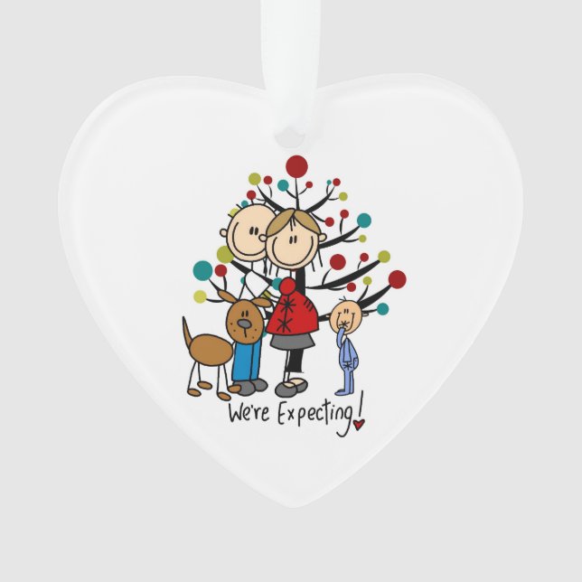Ornamento acrílico de Toddler Boy do Casal Esperad (Frente)