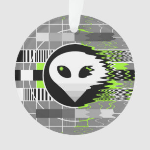 ornamento acrílico de TV alienígena