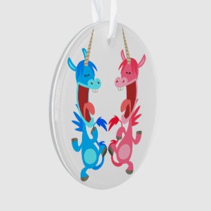 Ornamento Acrílico de Unicórnios de dança de de