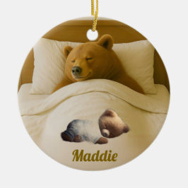 Ornamento Acrílico De Urso Redondo Personalizado E