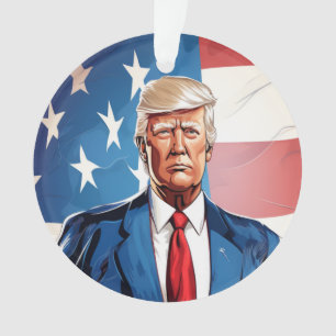 Ornamento Acrílico do Presidente Trump