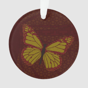 Ornamento acrílico monarca chinês