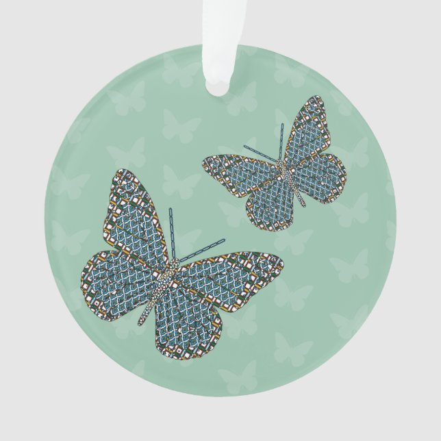 Ornamento acrílico monarca marroquino (Frente)