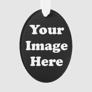 Ornamento acrílico oval da árvore do modelo vazi