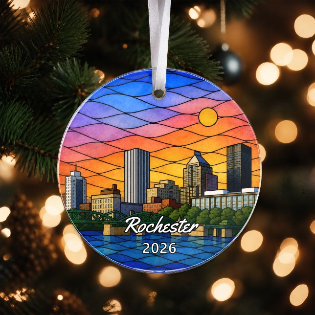 Ornamento Acrílico Personalizado de Rochester, Ne  (Criador carregado)