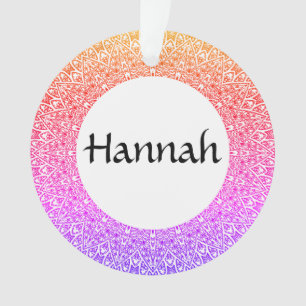 Ornamento acrílico personalizável do Rainbow Manda