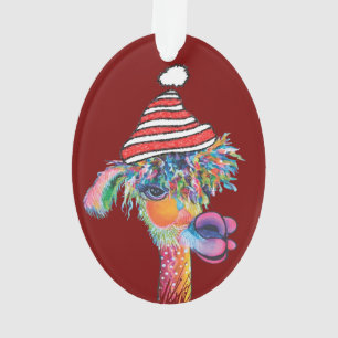 Ornamento acrílico Quirky alpacas 2019c