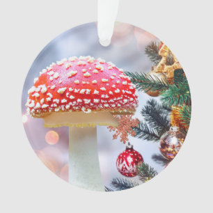 Ornamento Acrílico Red Mushroom