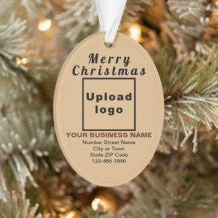Ornamento Acrírio de Oval Castanho claro de Natal comercial