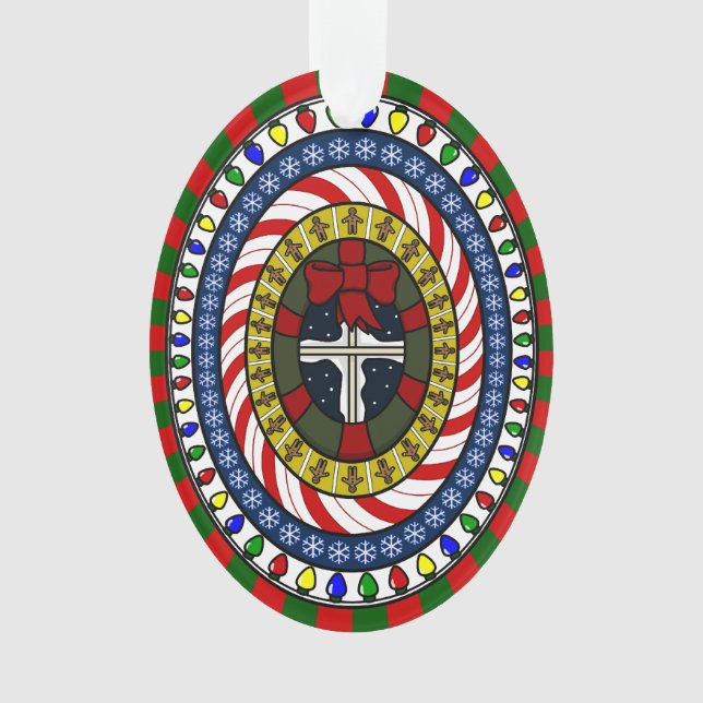 Ornamento Acritivo de Natal Repleto (Frente)