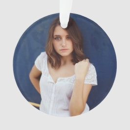 Ornamento Acrylic Birthday Ornament with Photo & Message