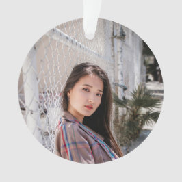 Ornamento Acrylic Photo Ornament with Birthday Message