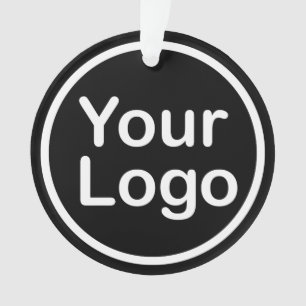 Ornamento Adicione seu próprio logotipo Fundo Negro