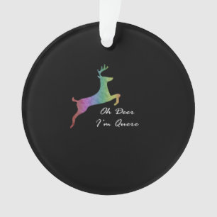 Ornamento Adorável Veado Queer Piada Engraçada LGBT Orgulho 