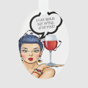 Ornamento Adorno de Arte Pop Vinho