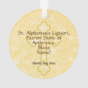 Ornamento Adorno de St. Alphonsus Liguori (SNV 02) (Redondo)