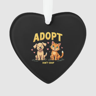 Ornamento Adote Não Compre - Amante de Animais Resgate de An