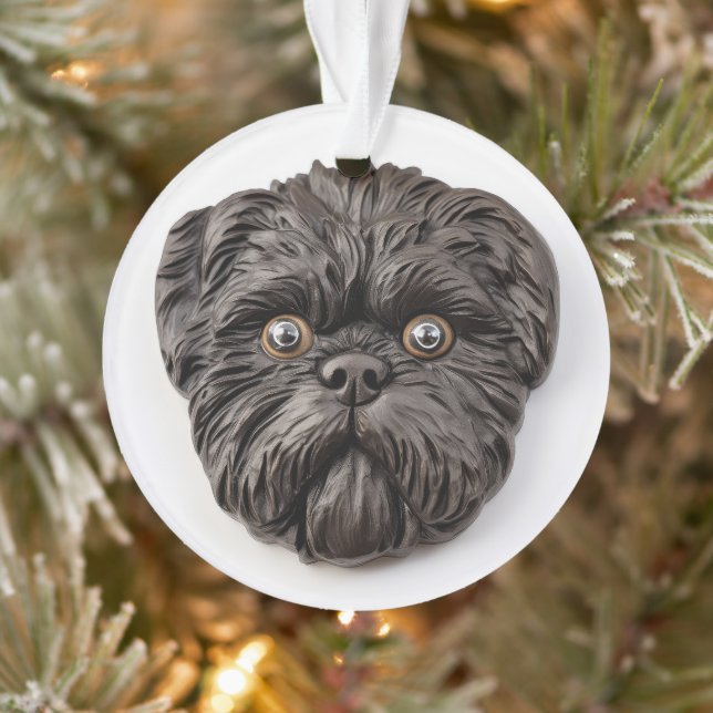 Ornamento Affenpinscher Inspirado em 3D (Árvore)