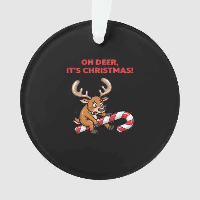Ornamento Ai Cervo É Natal Rena Estressada Com Doçuras (Frente)