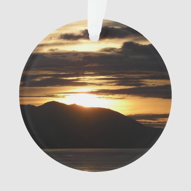 Ornamento Alaskan Sunset III Linda Fotografia do Alasca (Frente)