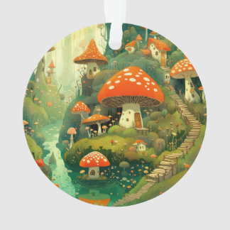 Ornamento Aldeia Whimsical Mushroom Ornament de Quindolyn