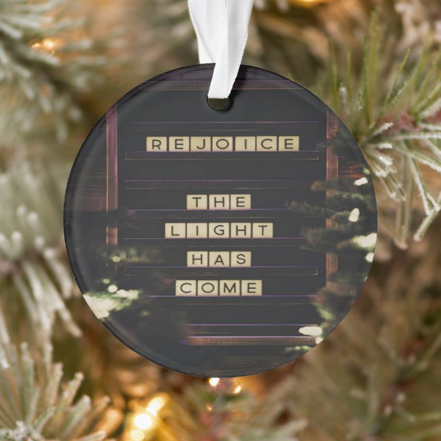 Ornamento Alegra-Te Que A Luz Chegou A Isaiah 60 Bíblia Vers (Árvore)