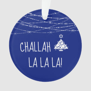 Ornamento Algum azul de Hanukkah do Natal do La do La do La
