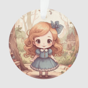 Ornamento Alice Aventuras Bonitas Arte Floresta Wonderland