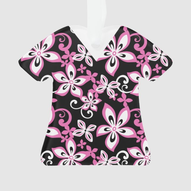 Ornamento ALOHA HAWAII (PRETO/ROSA) Uniformes (Frente)