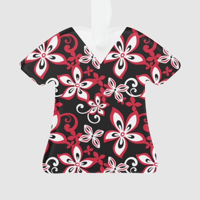 Ornamento ALOHA HAWAII (PRETO/VERMELHO) Uniformes (Frente)