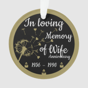 Ornamento Amando a Esposa do Aniversário de Morte da Memória