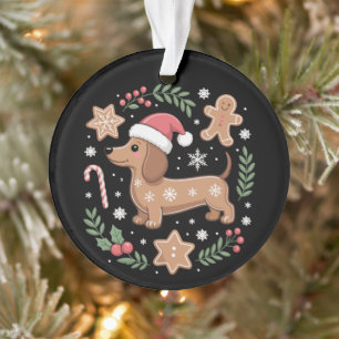 Ornamento Amante de cachorro salsicha de gengibre Dachshund