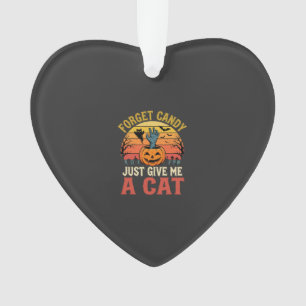 Ornamento Amante de Gato de Halloween Esqueça Doce Gráfico V
