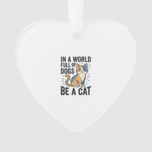 Ornamento Amante de Gatos Antigos Seja um Gato Design Gráfic