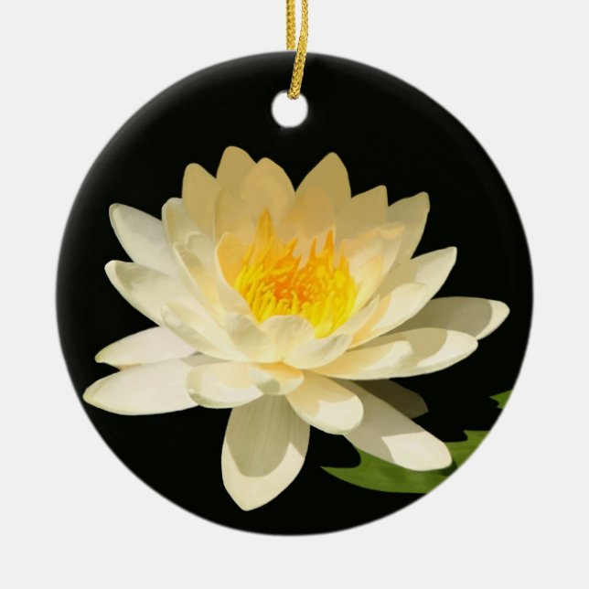 Ornamento amarelo de Waterlily (Frente)