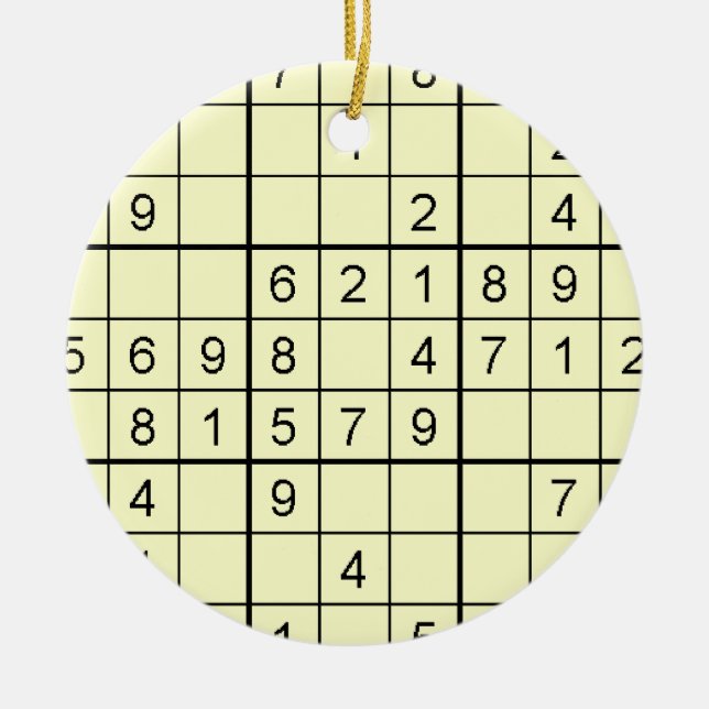 Ornamento Amarelo Sudoku (Frente)