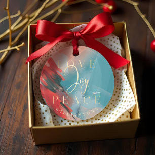 Ornamento Ame Joy & Peace Abstrato Paint Bruske Foto