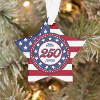 Ornamento America’s 250th Birthday With USA Flag