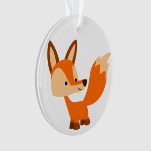 Ornamento amigável bonito do acrílico do Fox dos