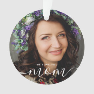 Ornamento Amo-Te Mãe Foto Clássica Moderna