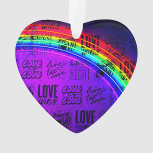 Ornamento Amor ganha Orgulho gay LBGQT Rainbow