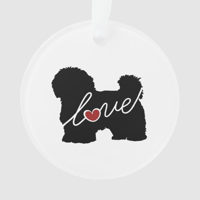 Ornamento Amor maltês/Havanese (Frente)