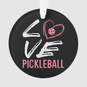 Ornamento Amor Pickleball Coração Pickle Ball Mulheres Menin