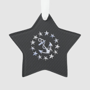 Ornamento Anchor e Estrelas do Sinalizador Naval de Iate