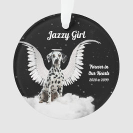 Ornamento Angel Dalmatian Pet Memorial Foto de Memória