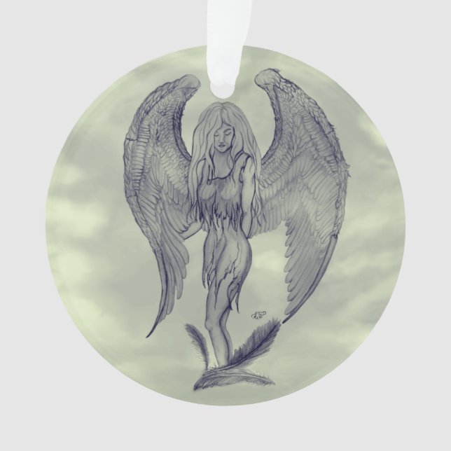 Ornamento Angel no estilo de tatuagem (Frente)