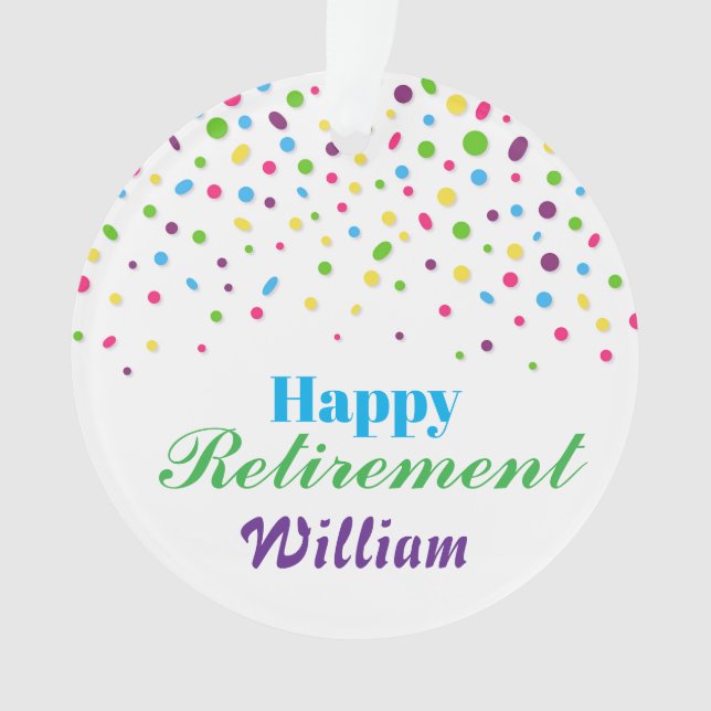 Ornamento Animações para novos começosAposentação Feliz Colo (Frente)