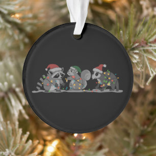 Ornamento Animais de Natal Esquilos Gambás Esquilos Bobos do