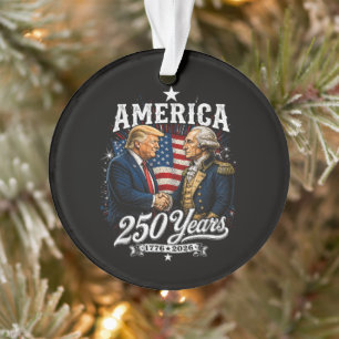 Ornamento Aniversário da América 250º Trump Washington