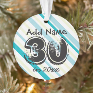 Ornamento aniversário de 30 anos Personalizado Ornament